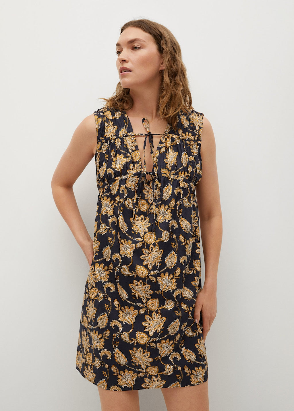 100% cotton midi dress