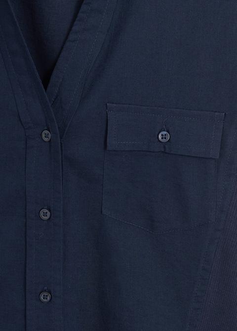 Chest-pocket cotton shirt