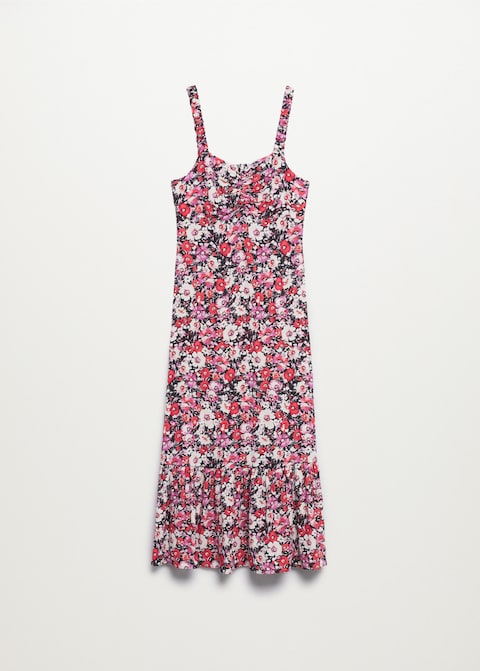 Ruffle printed dress