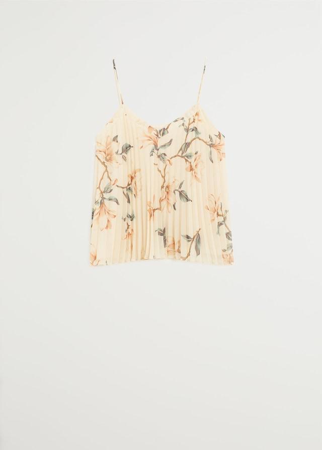 Floral pleated top