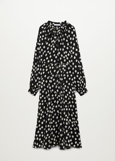 Geometric print midi dress