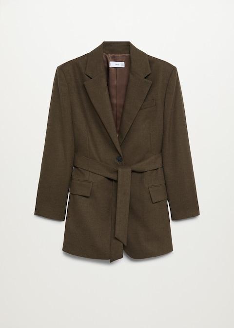 Structured bow blazer