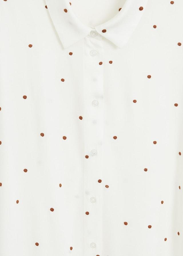 Polka-dot flowy shirt