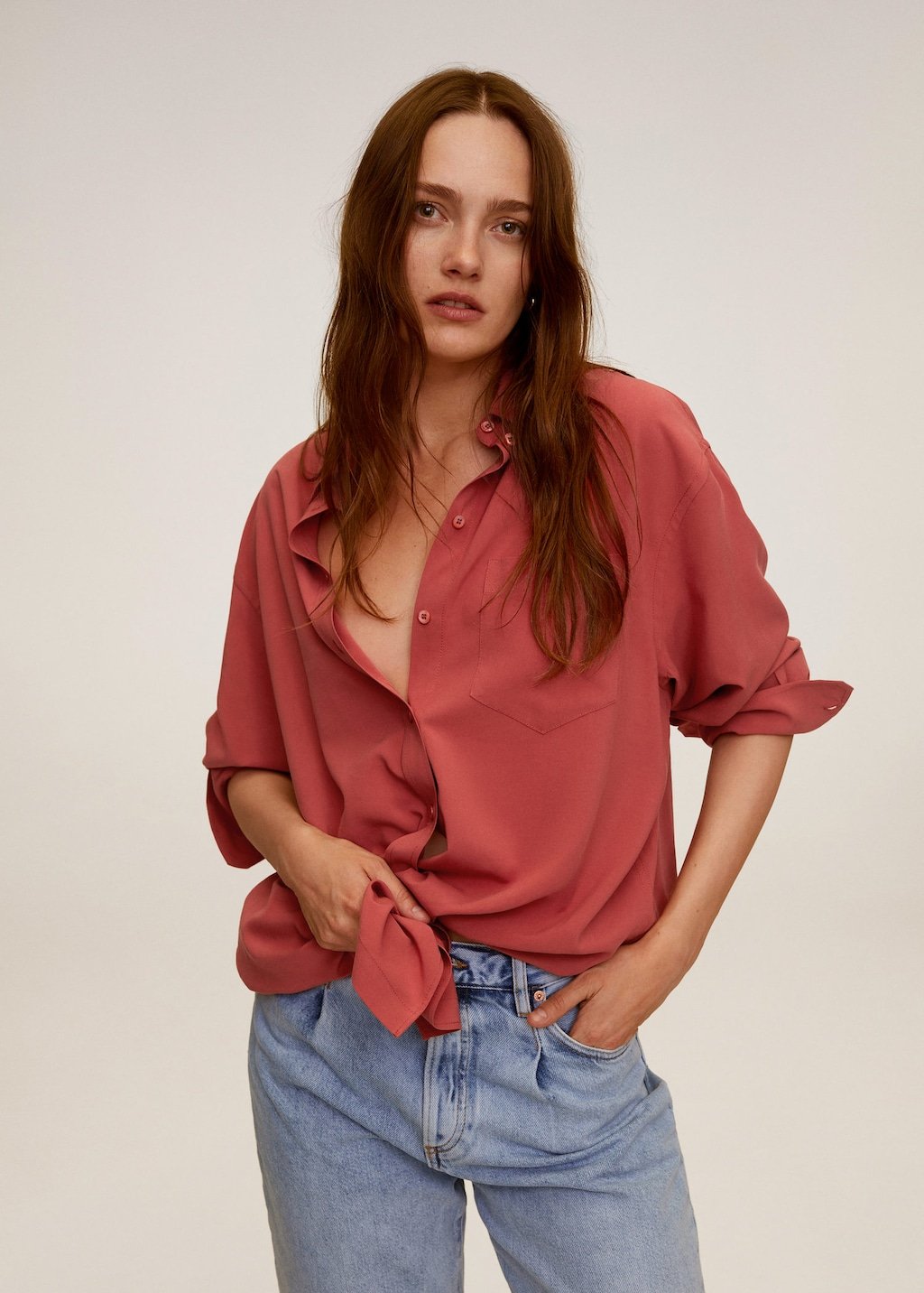 Oversize flowy shirt
