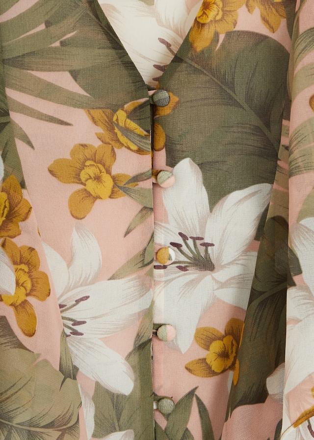 Ruffled floral blouse