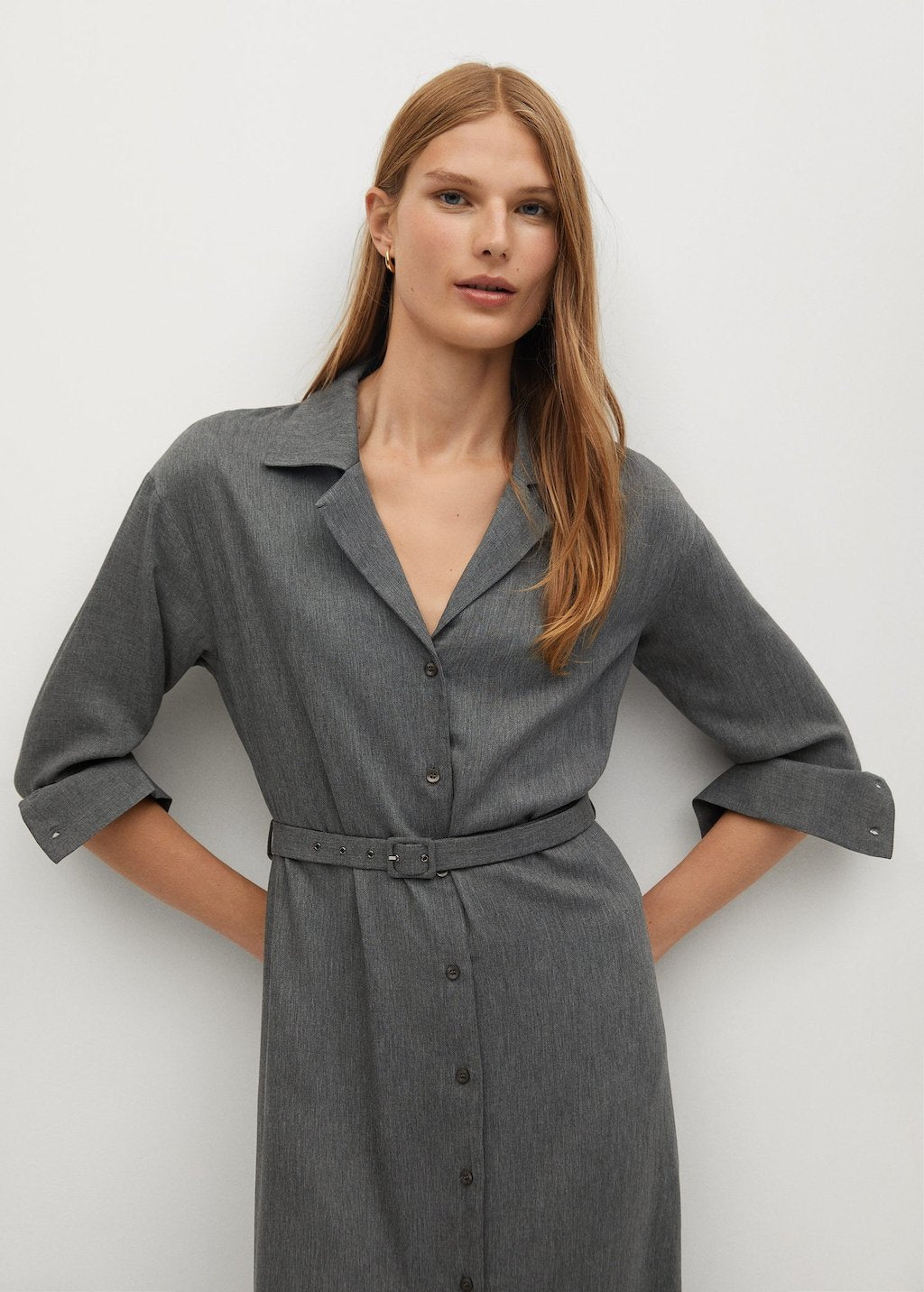 Belt shirt dress