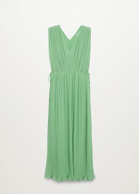 Pleated midi dress