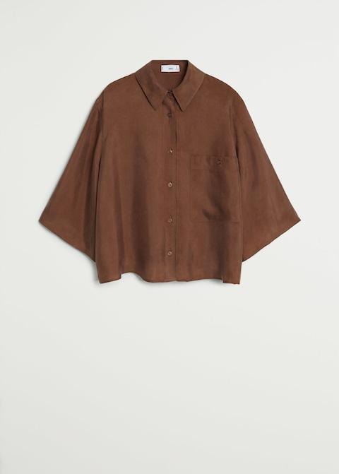 Pocket cupro shirt