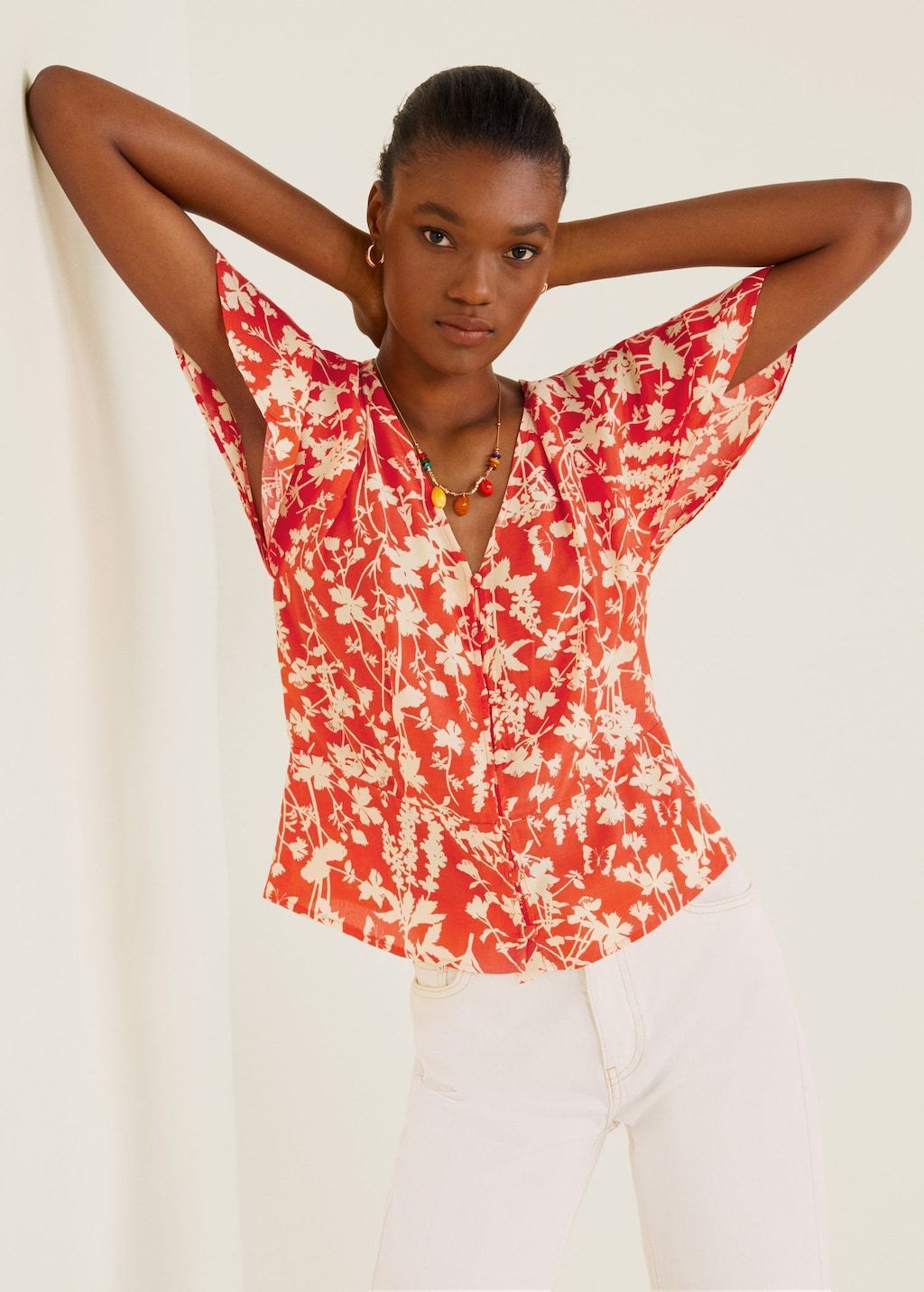Floral print blouse