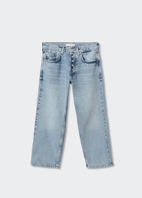 Straight-fit cropped jeans