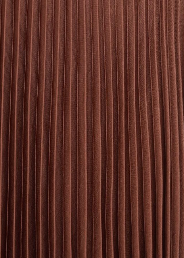 Pleated satin top