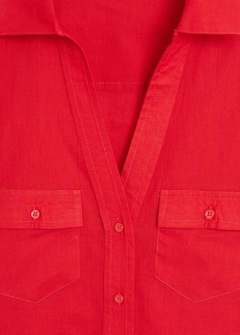Chest-pocket cotton shirt