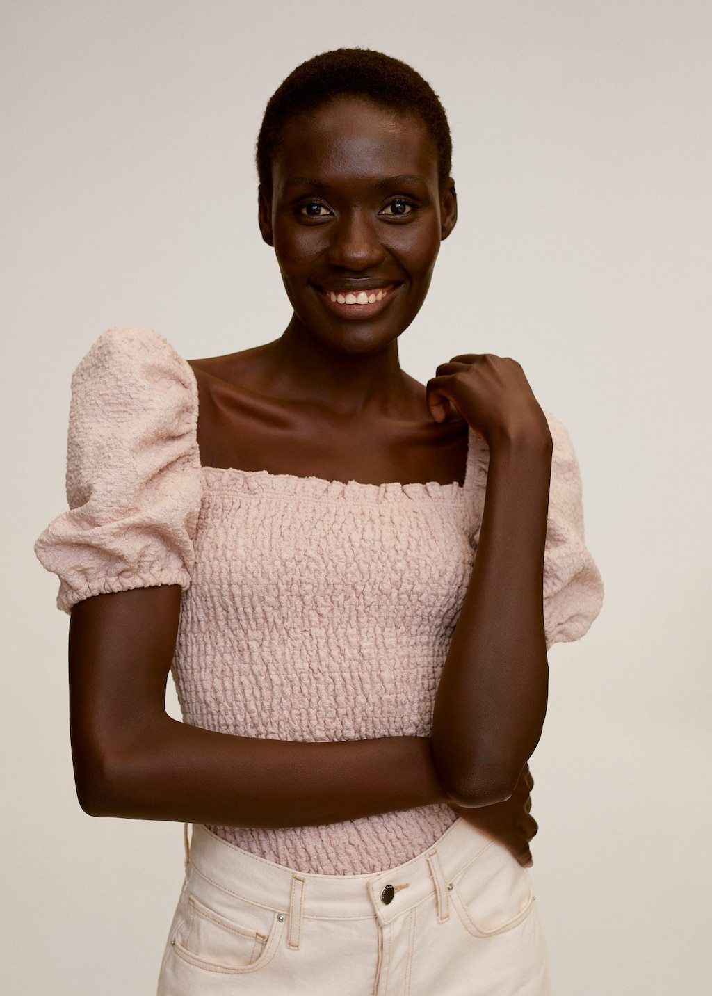 Elastic panel t-shirt