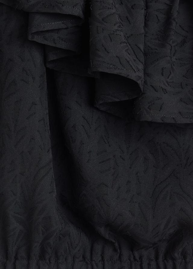 Ruffle asymmetric blouse