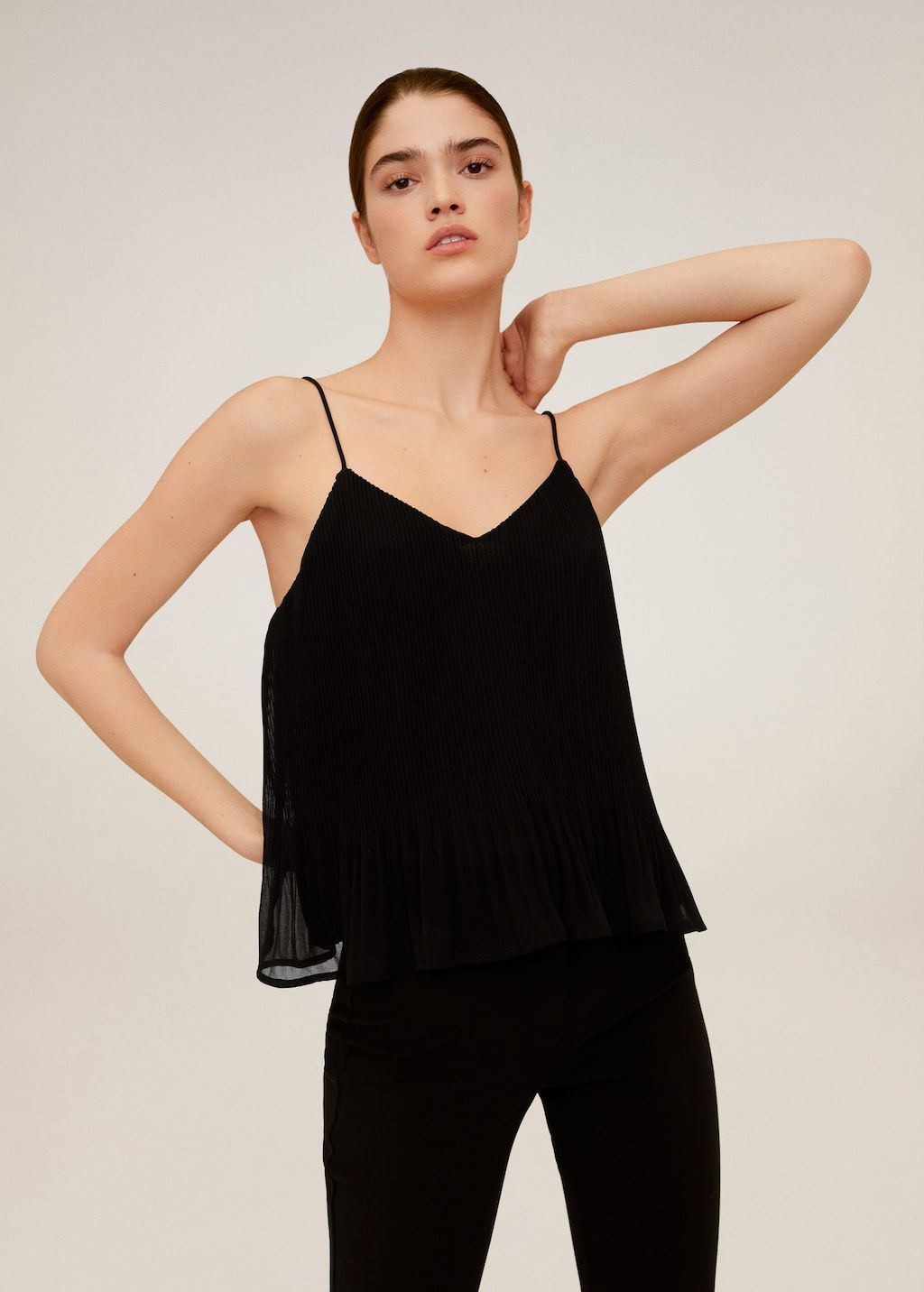 Ruffle pleated top