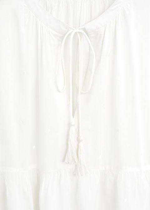 Relief details blouse