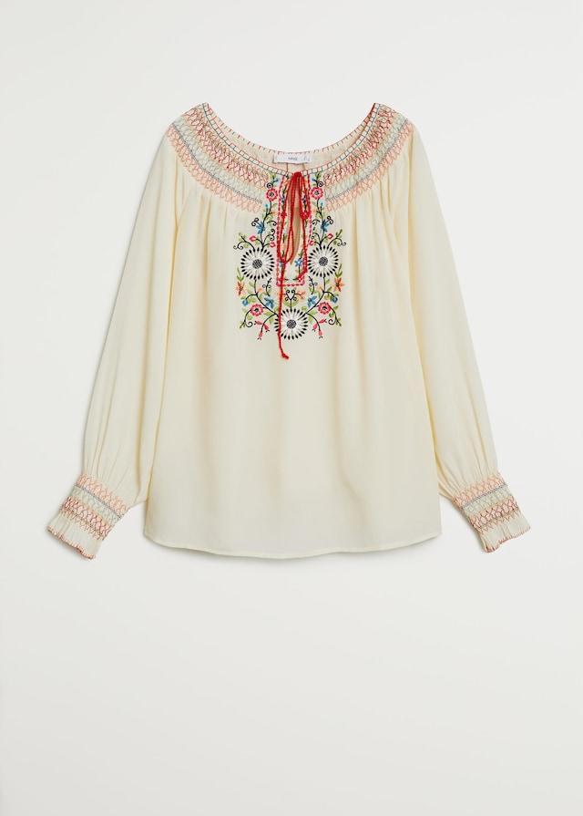 Embroidered details blouse