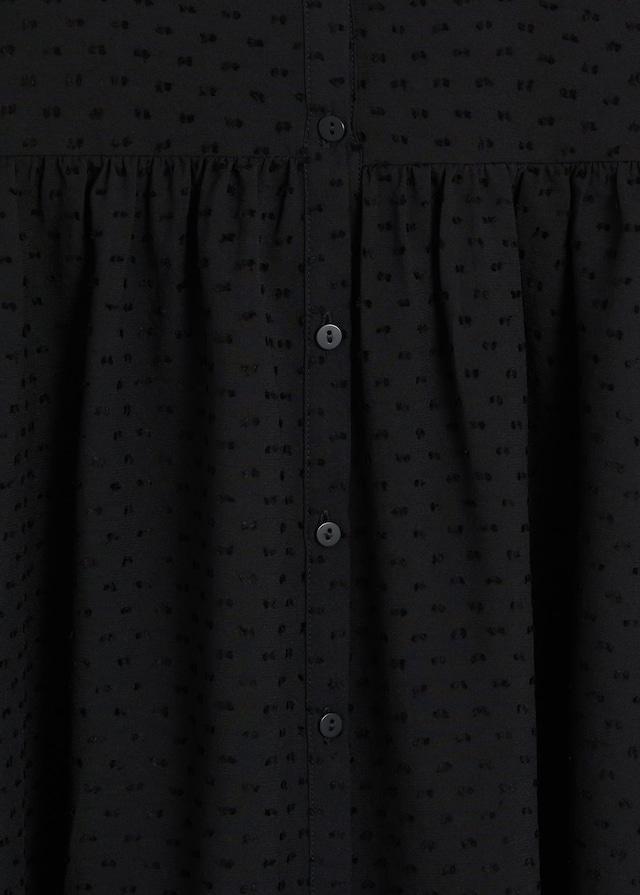 Ruffled embroidered blouse