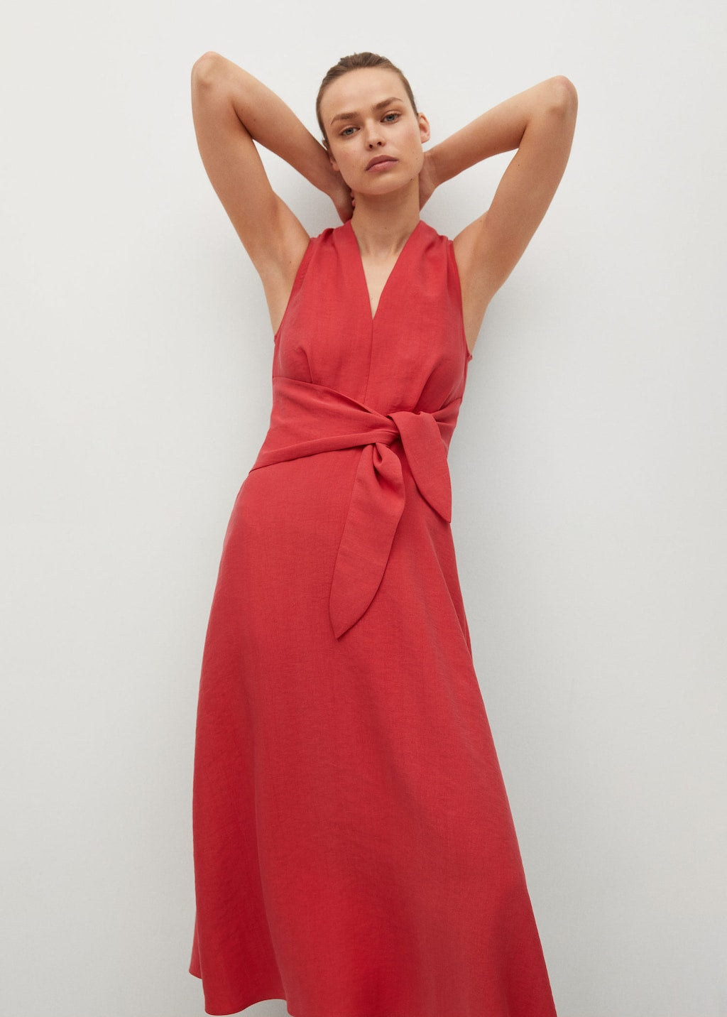 Lyocell dress with belt