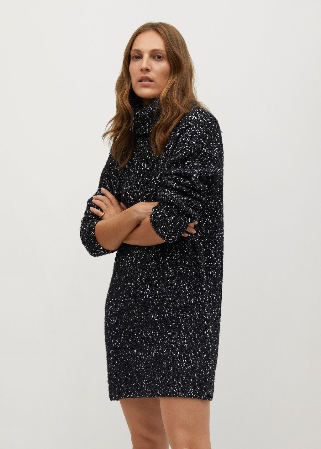 Flecked jersey dress