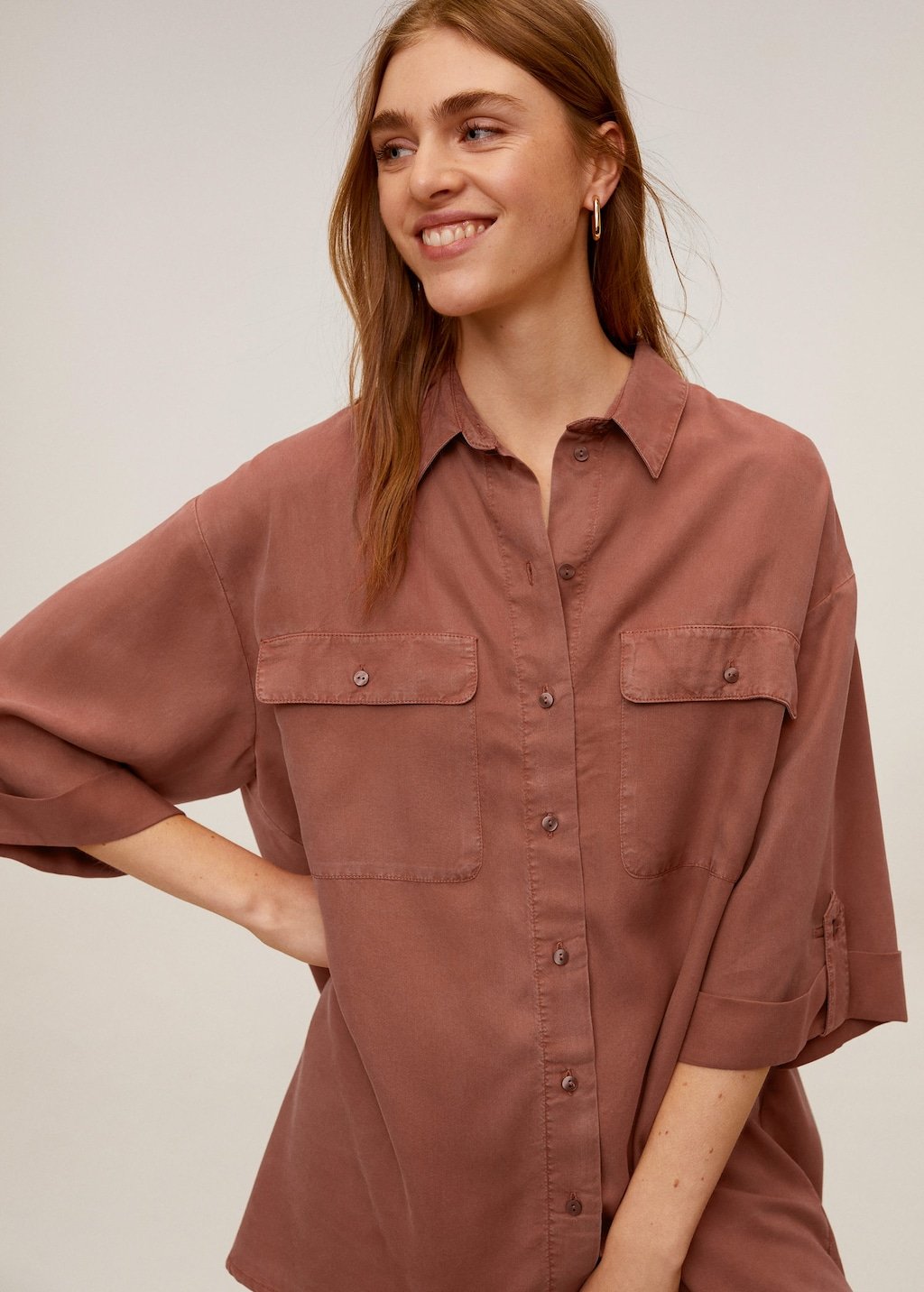 Pockets flowy shirt