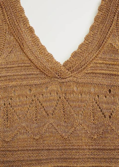 Openwork knit top