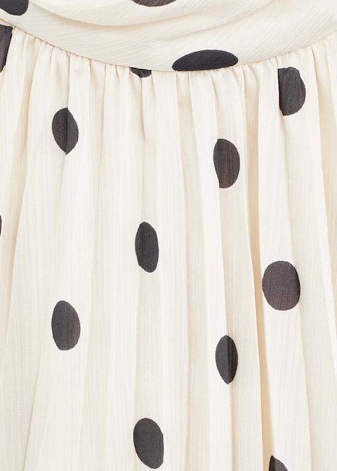 Polka-dot pleated top