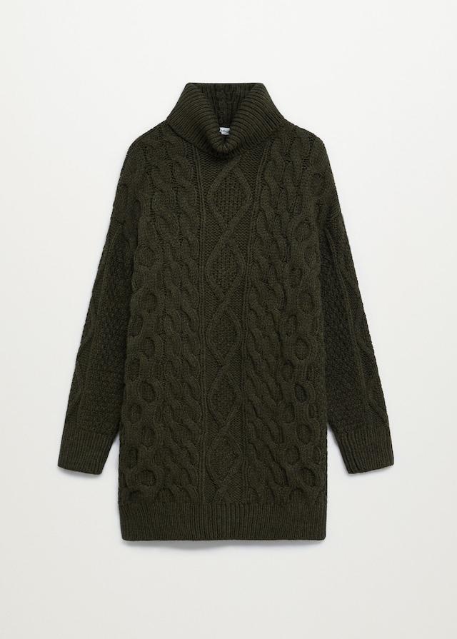 Knitted turtleneck dress