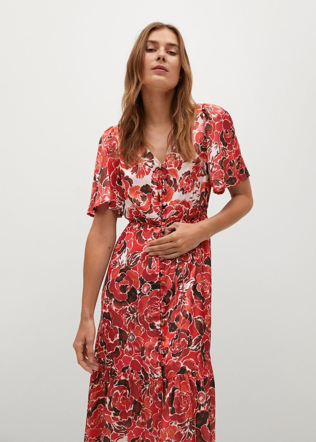 Flowy printed dress