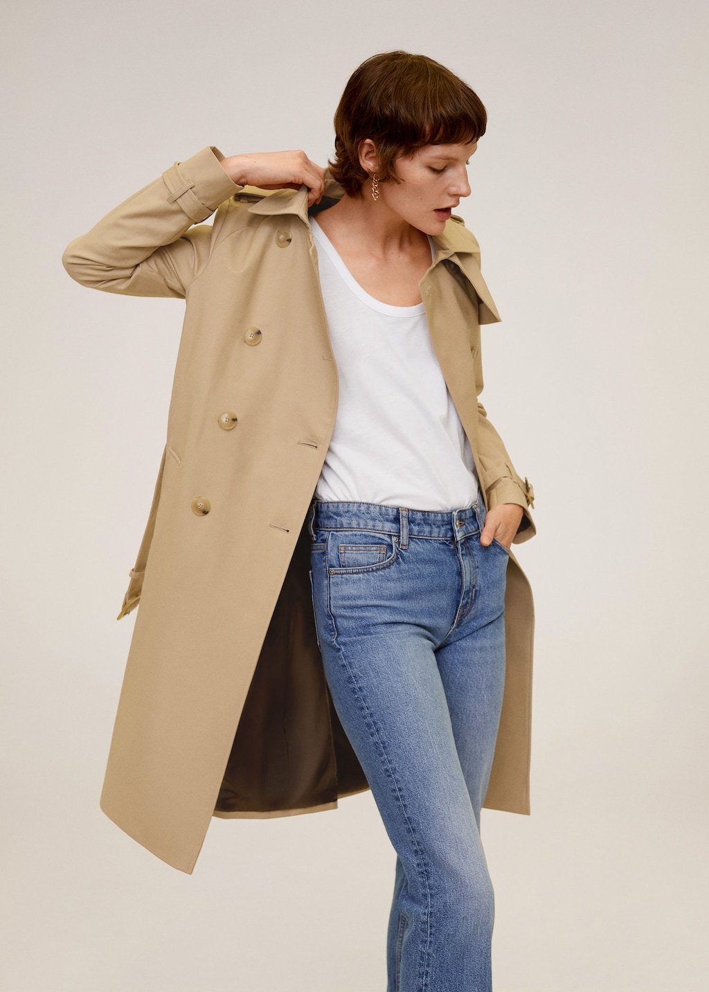 Classic cotton trench coat