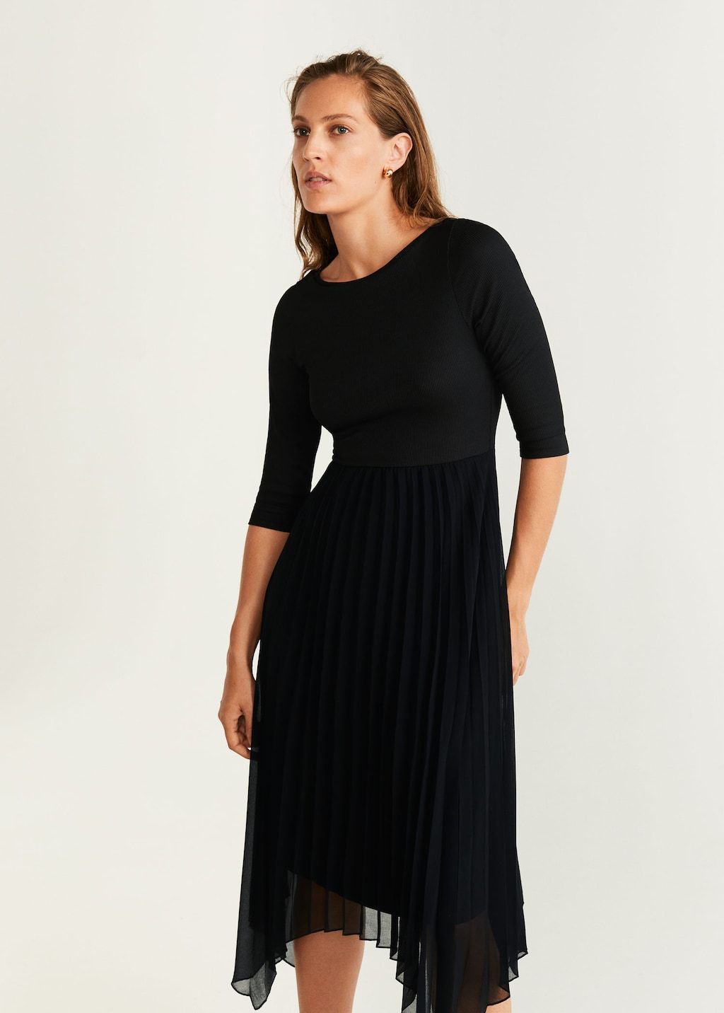 Pleated midi dress
