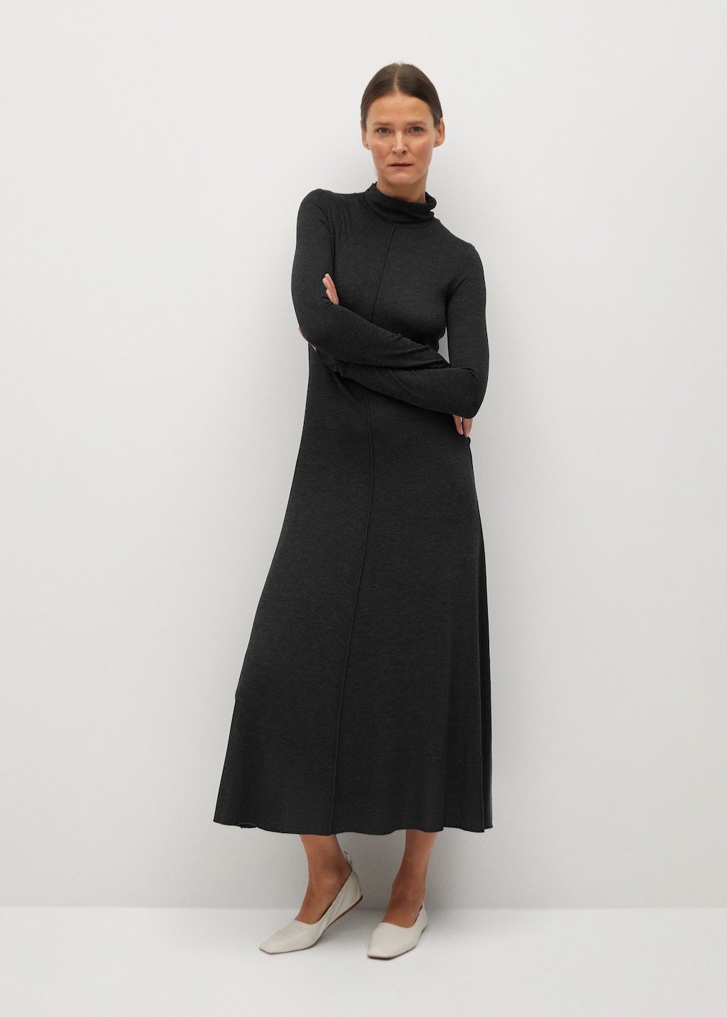 Turtle neck knit dress