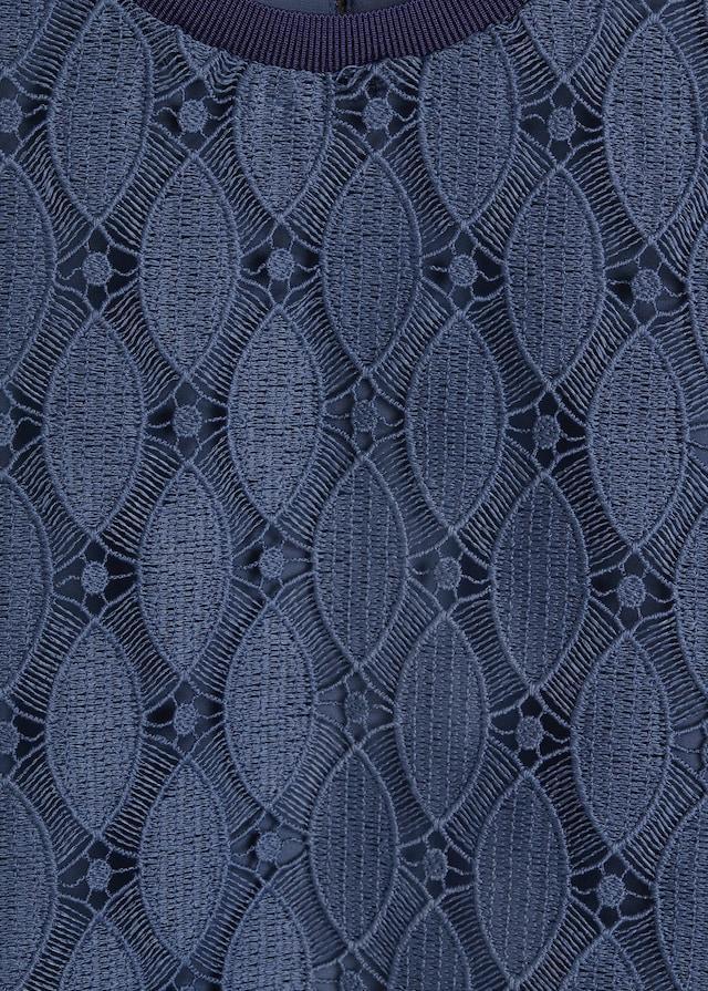 Embroidered openwork shirt