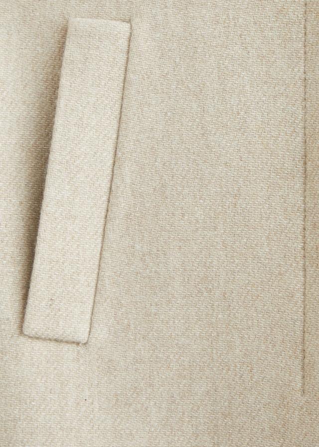 Unstructured wool-blend coat