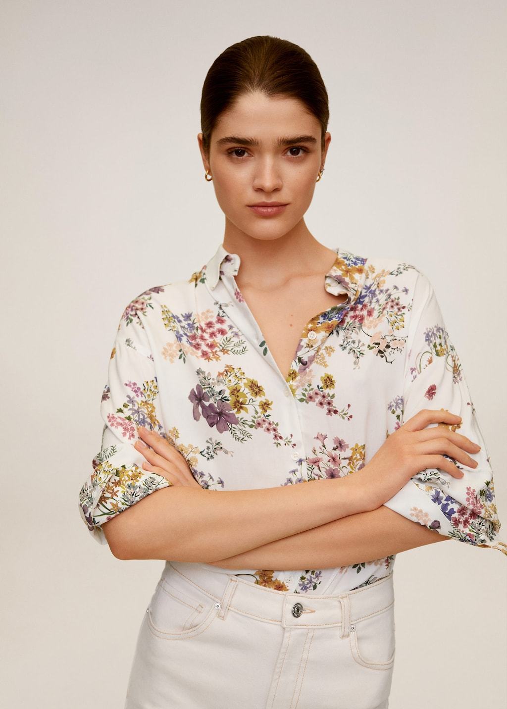 Printed flowy shirt