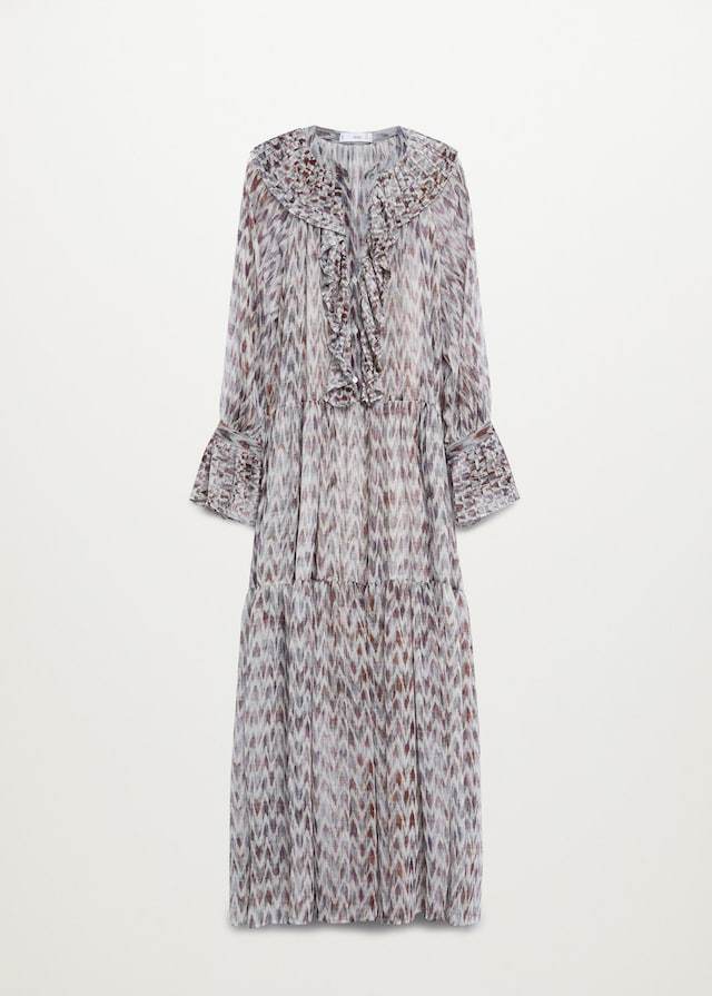 Ruffled printed dress