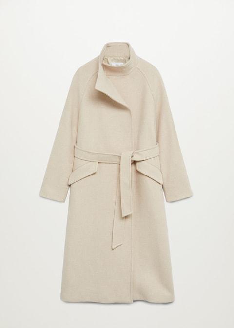 Belted wool coat