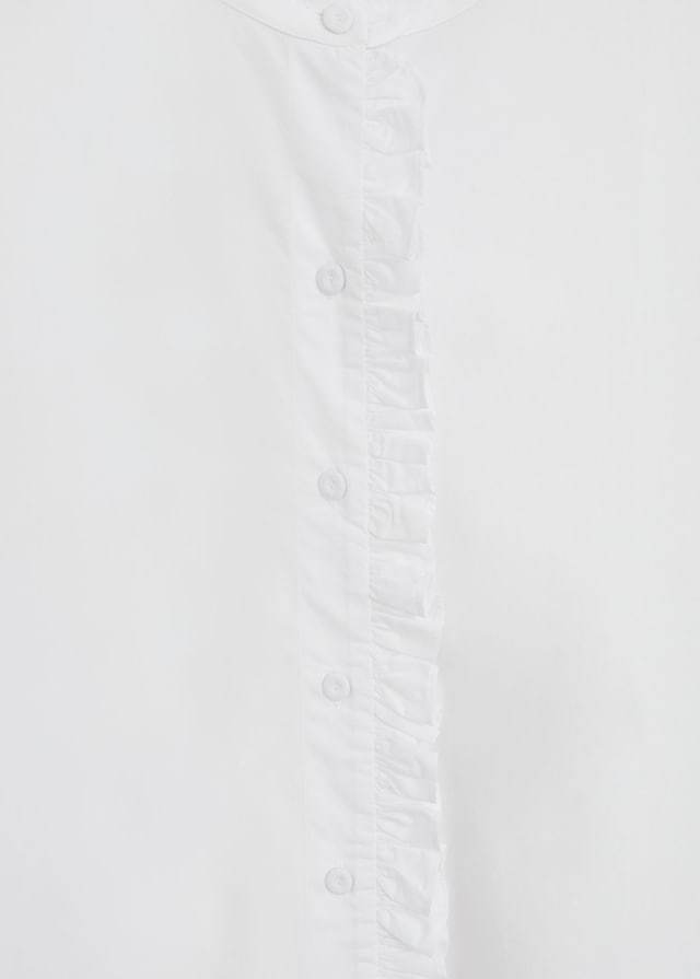Ruffled cotton shirt