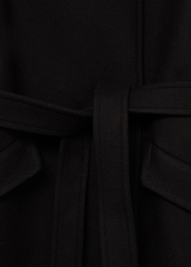 Belted wool coat