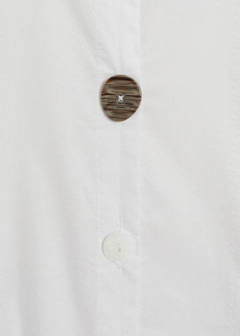 Poplin buttoned dress