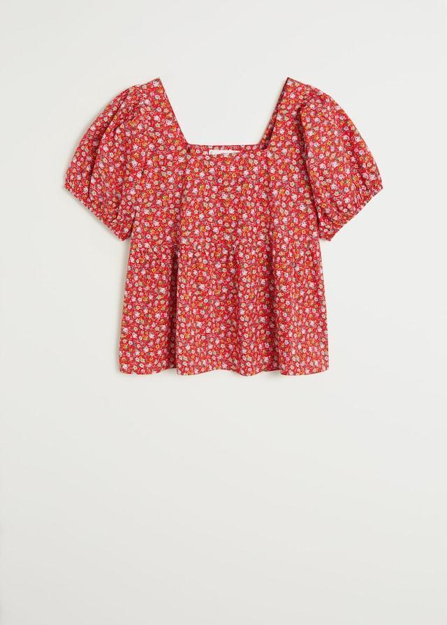 Floral cotton blouse