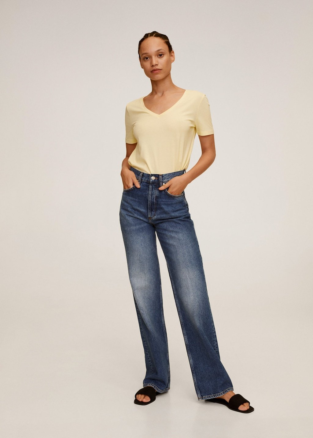 V-neck cotton T-shirt