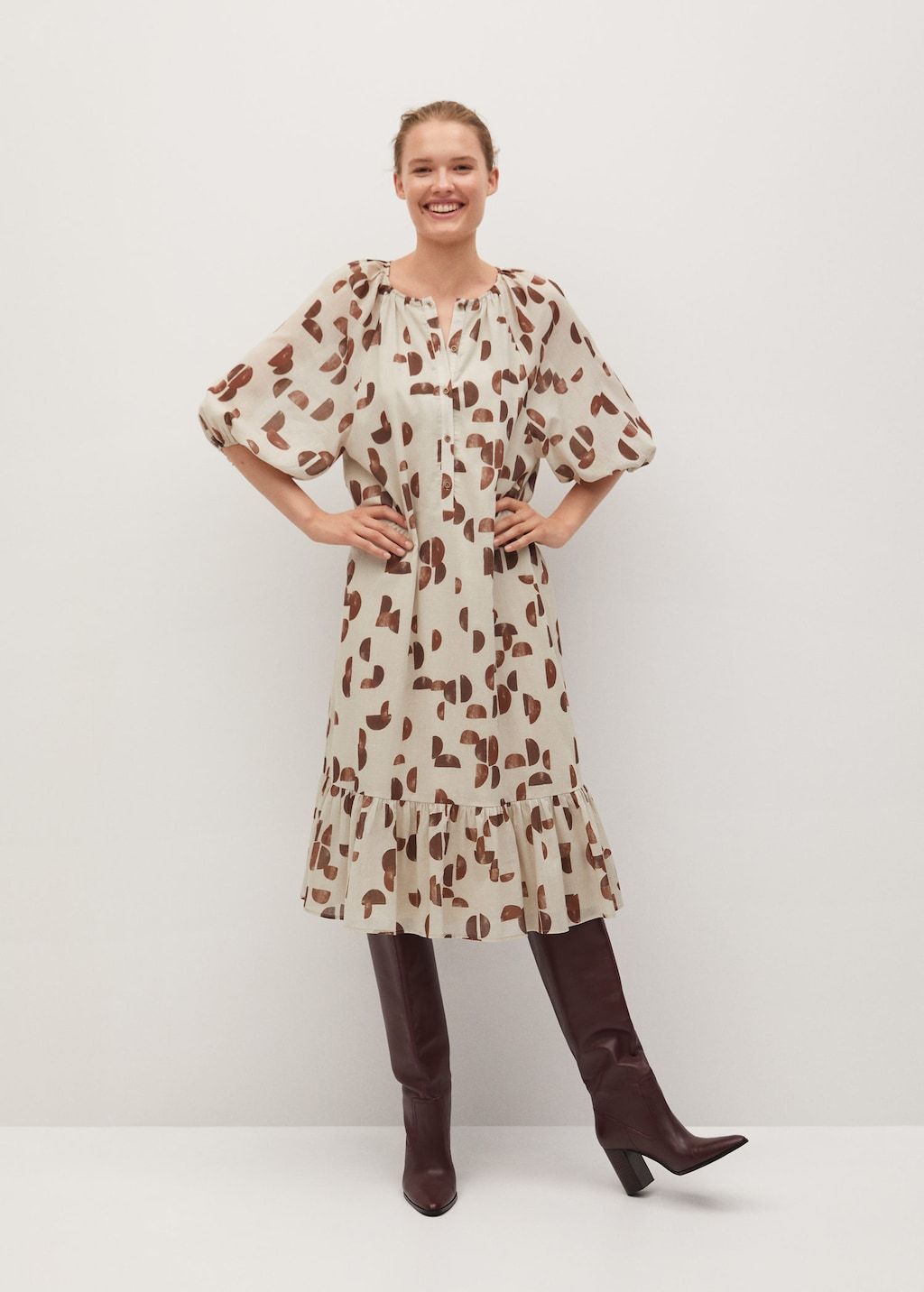 Geometric print dress