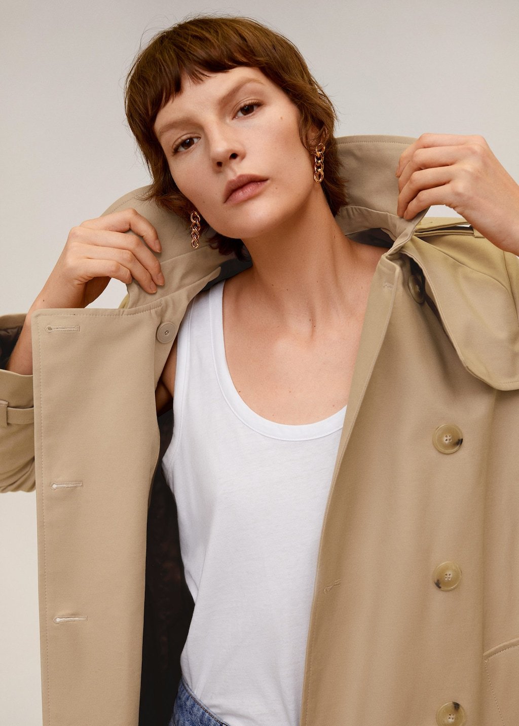 Classic cotton trench coat