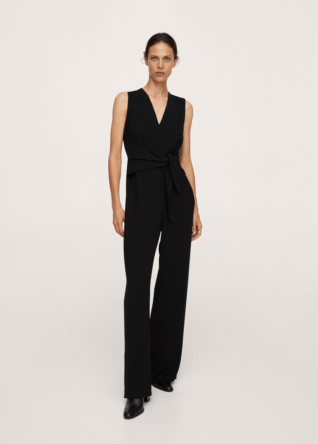 Bow wrap jumpsuit