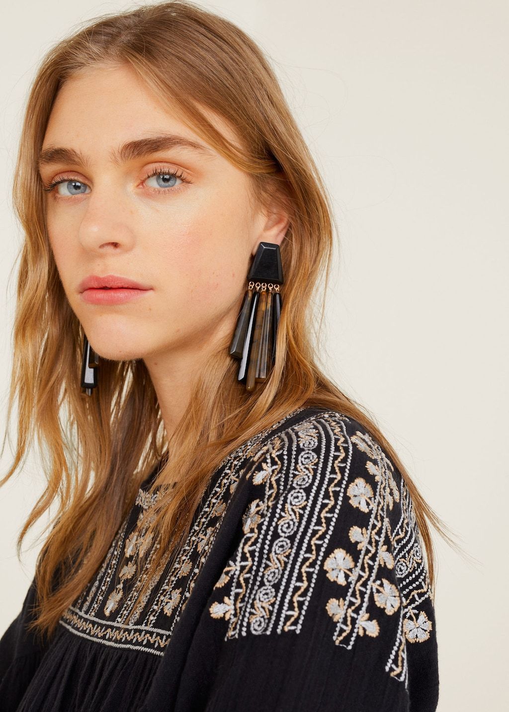 Embroidered cotton blouse