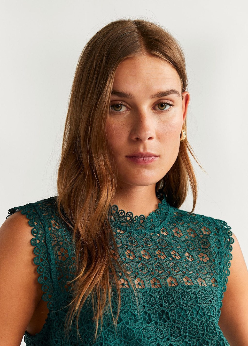 Floral guipure blouse