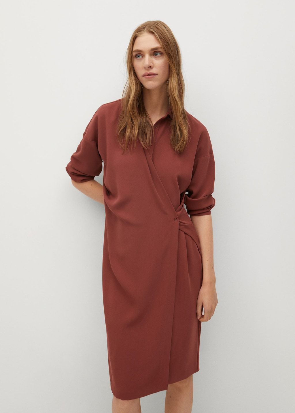 Wrap shirt dress