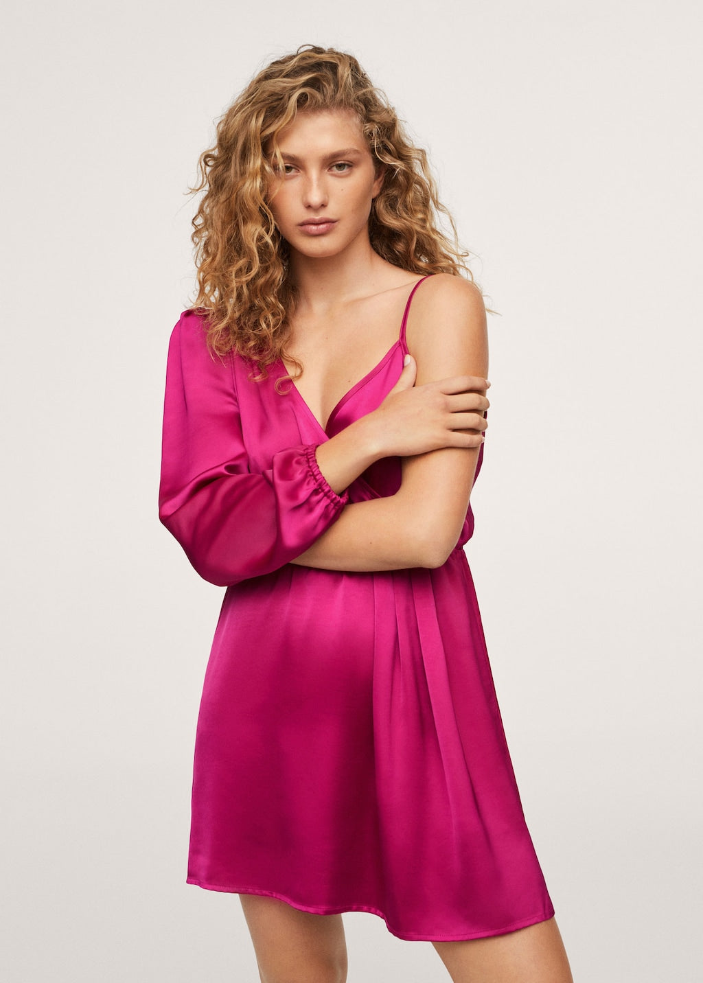Asymmetric neckline dress