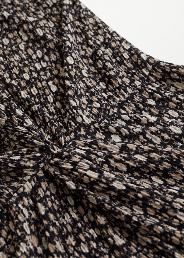 Printed textured dress